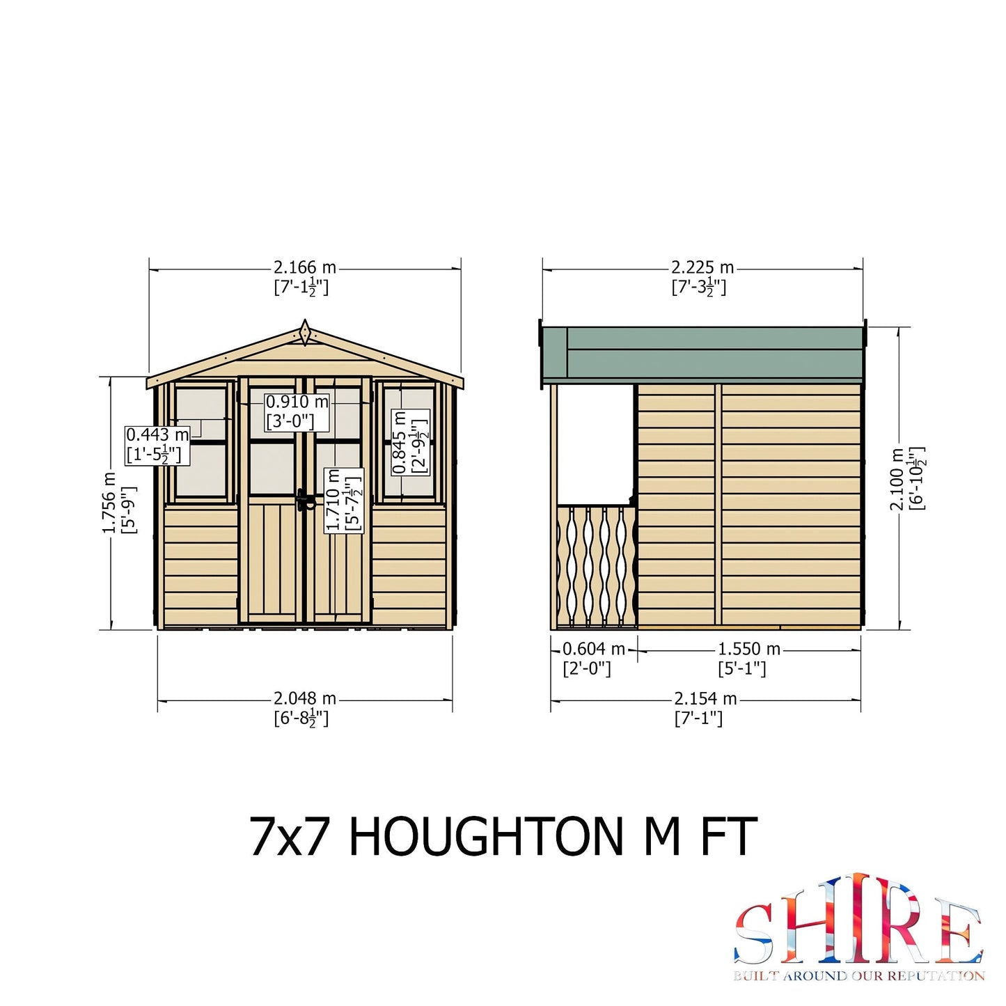 Shire Houghton 7ft x 7ft Summerhouse