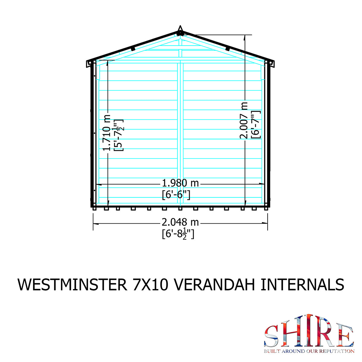 Shire Kensington 7ft x 10ft Summerhouse With Verandah