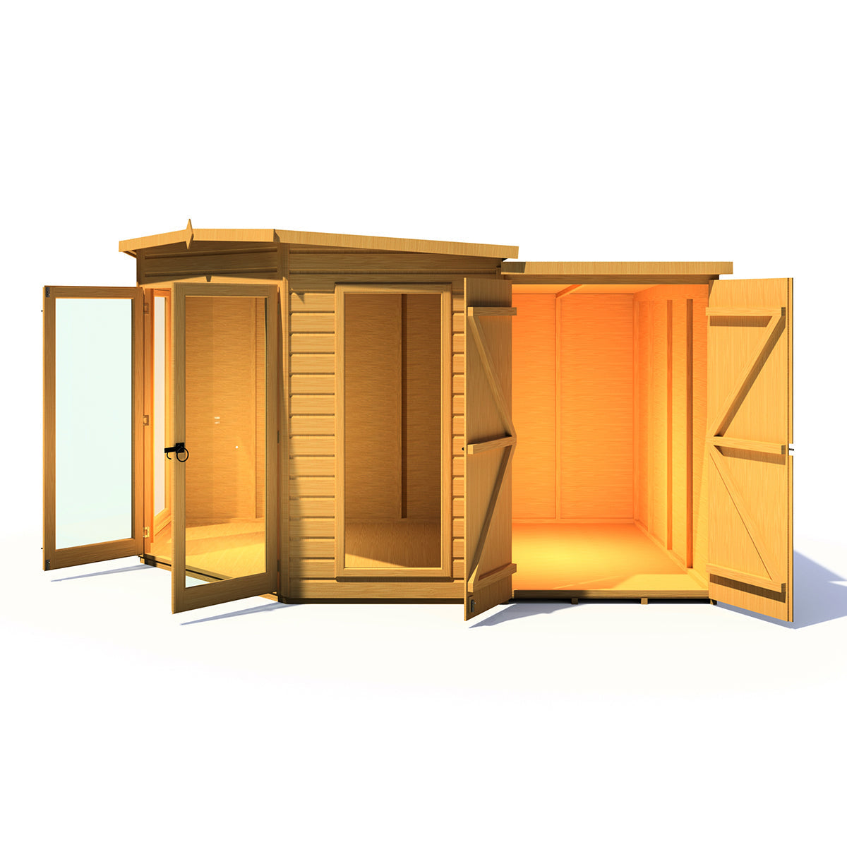 Shire Barclay 8ft x 12ft With Side Shed