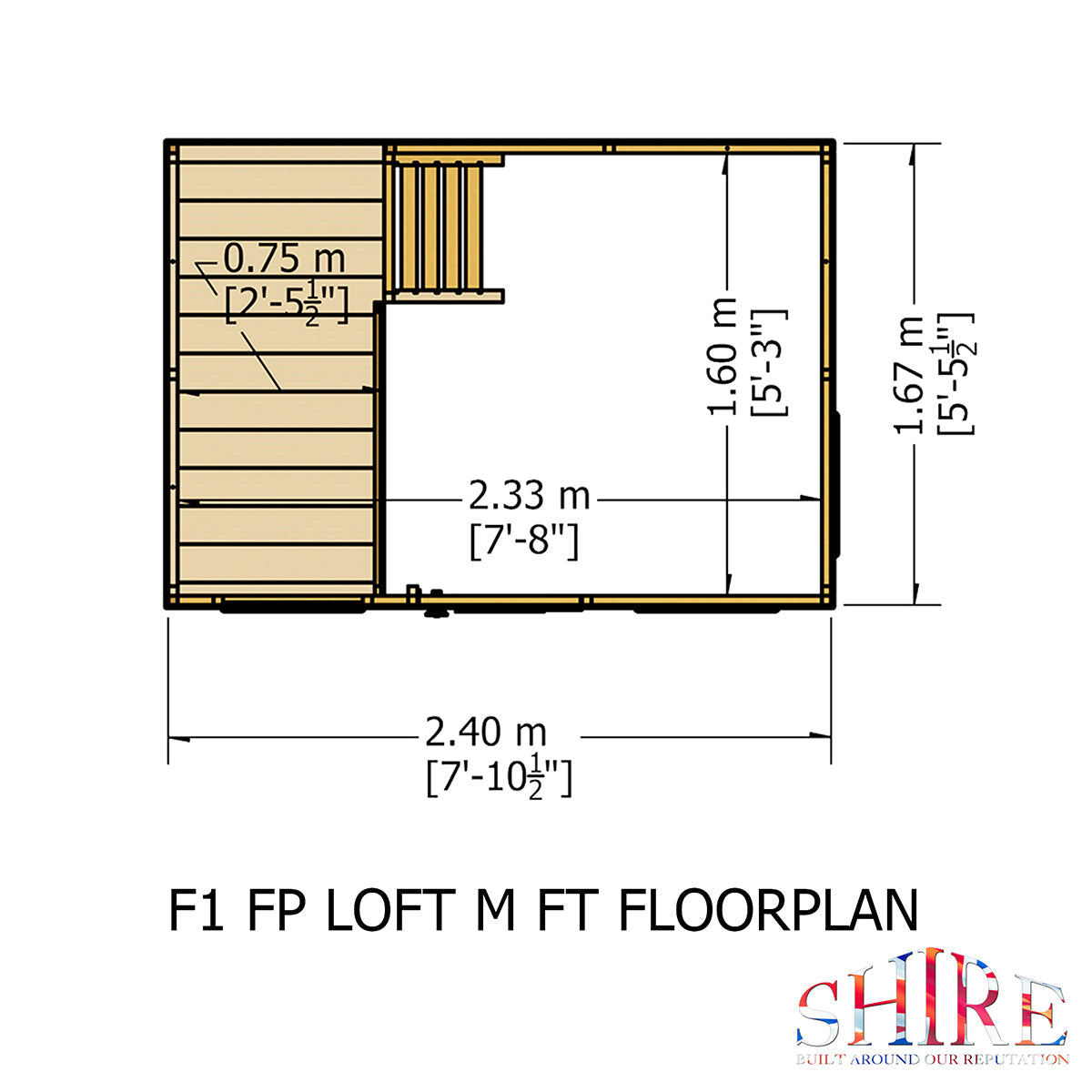 Shire Loft 8ft x 6ft Playhouse
