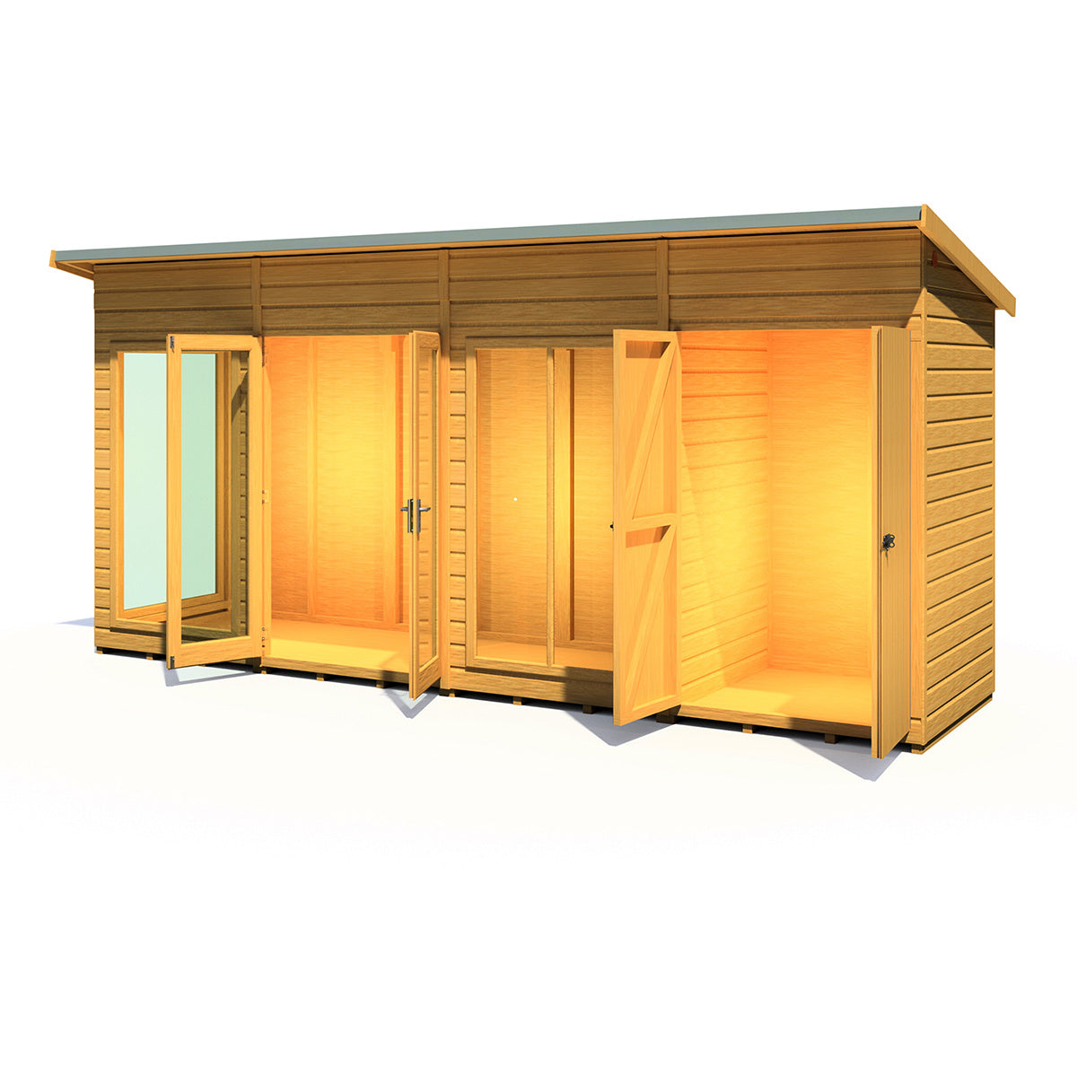 Shire Lela 16ft x 4ft Summerhouse with Storage