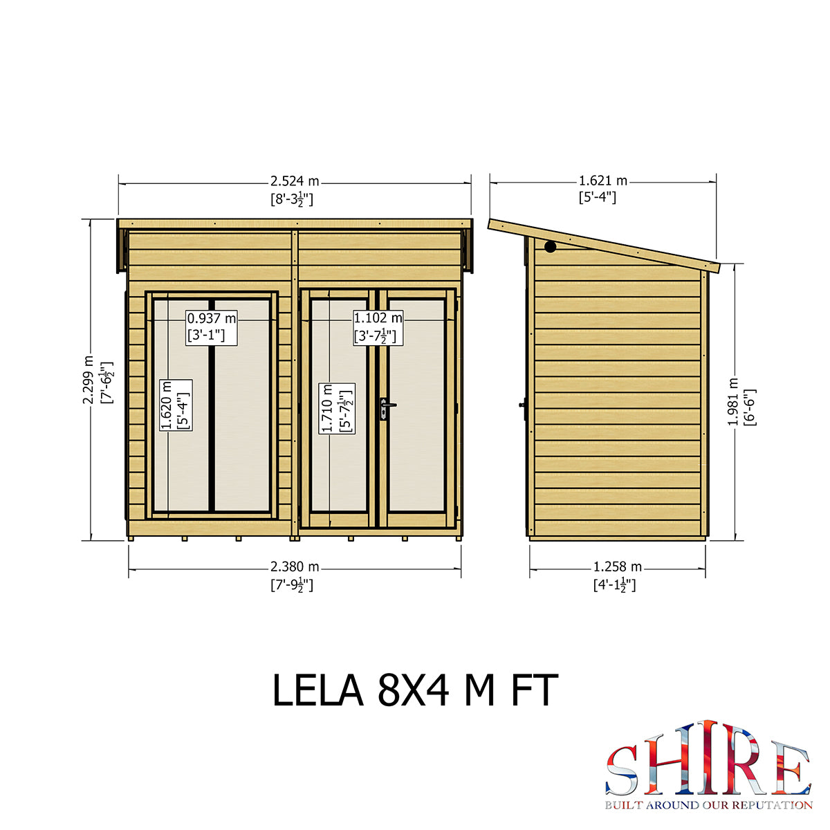 Shire Lela 8ft x 4ft Summerhouse