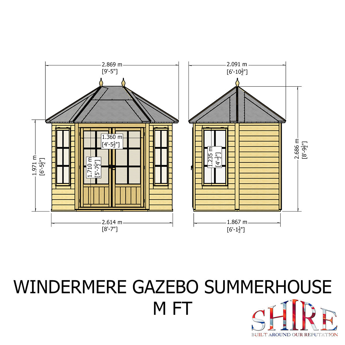 Shire Windermere 8ft x 6ft Summerhouse